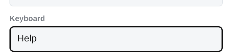 Bots.Business Keyboard field containing the Help button